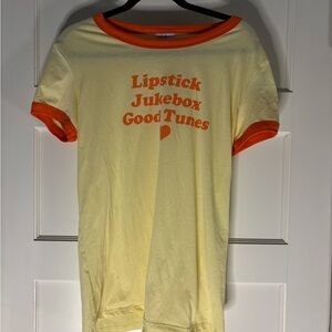 LuLaRoe Kids Yellow Tee with Orange Accents